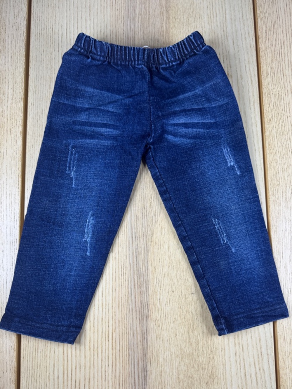 Kids Dark Navy Stretch Denim Jeans with‎ Elastic Waist